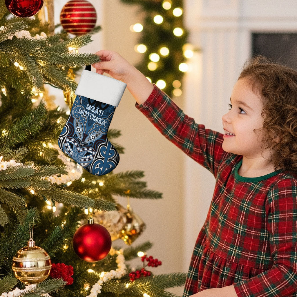 Aotearoa Iwi Ngati Mutunga Personalised Christmas Stocking Maori Kowhaiwhai Pattern