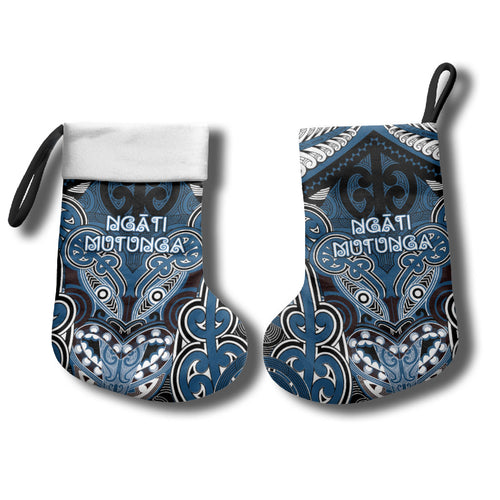 Aotearoa Iwi Ngati Mutunga Personalised Christmas Stocking Maori Kowhaiwhai Pattern