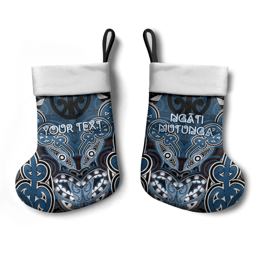Aotearoa Iwi Ngati Mutunga Personalised Christmas Stocking Maori Kowhaiwhai Pattern