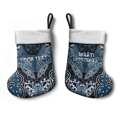 Aotearoa Iwi Ngati Mutunga Personalised Christmas Stocking Maori Kowhaiwhai Pattern