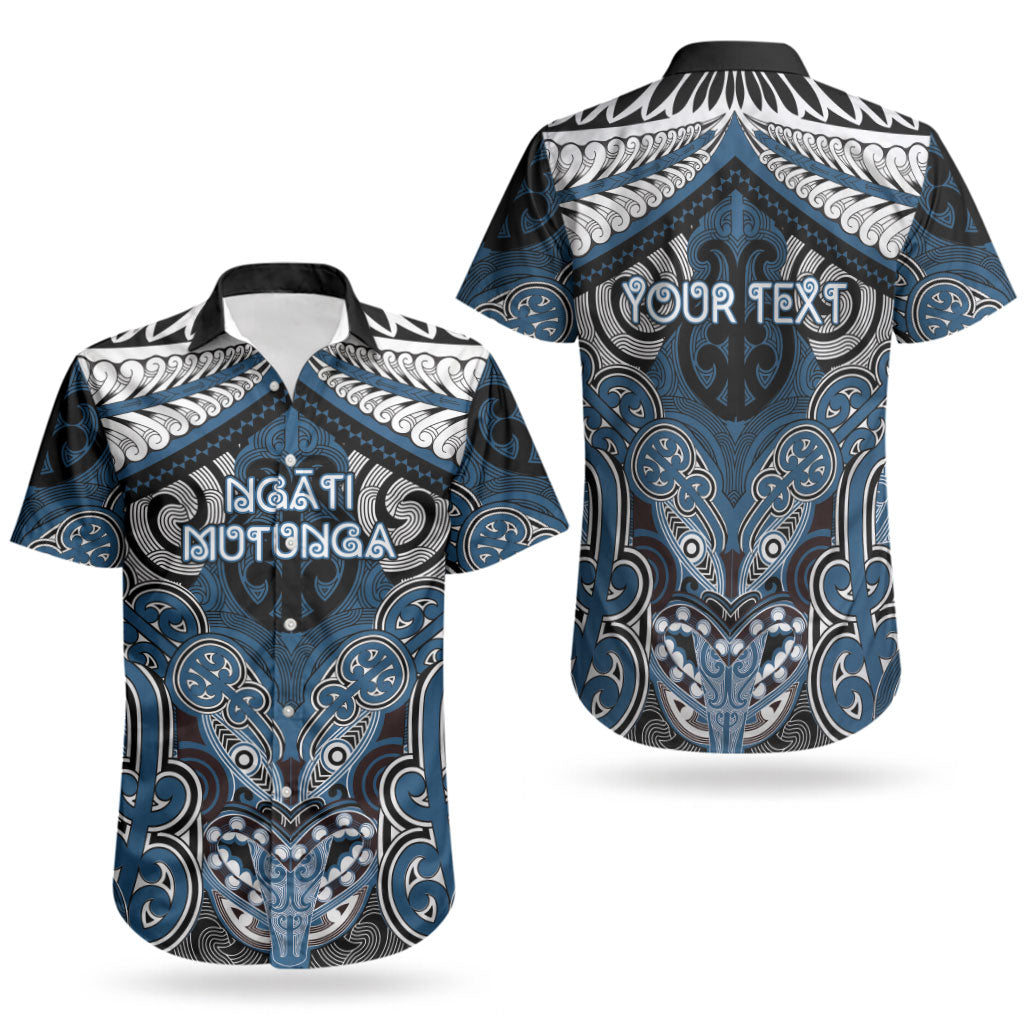 Aotearoa Iwi Ngati Mutunga Personalised Couples Matching Off Shoulder Short Dress and Hawaiian Shirt Maori Kowhaiwhai Pattern