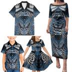 Aotearoa Iwi Ngati Mutunga Personalised Family Matching Puletasi and Hawaiian Shirt Maori Kowhaiwhai Pattern