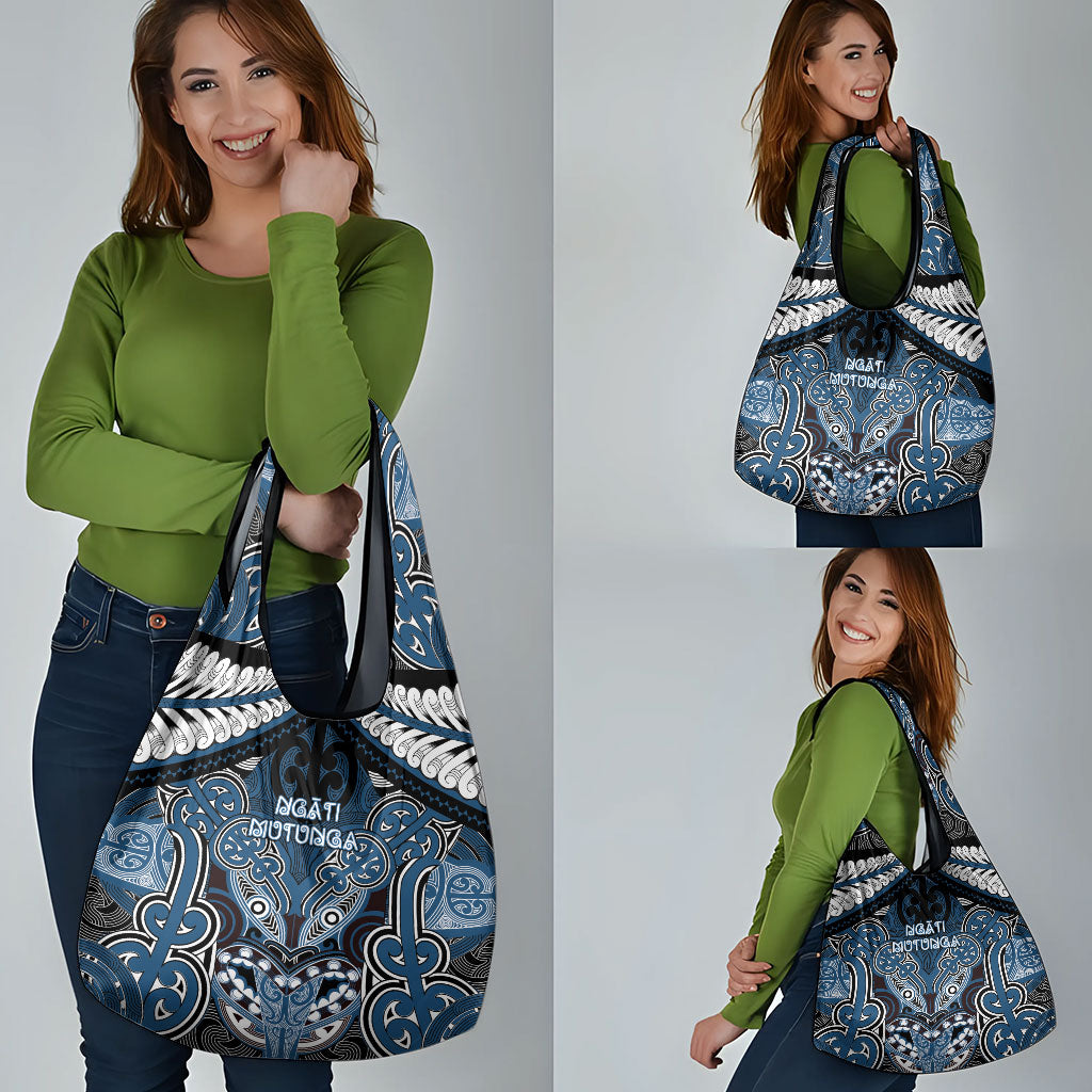 Aotearoa Iwi Ngati Mutunga Grocery Bag Maori Kowhaiwhai Pattern