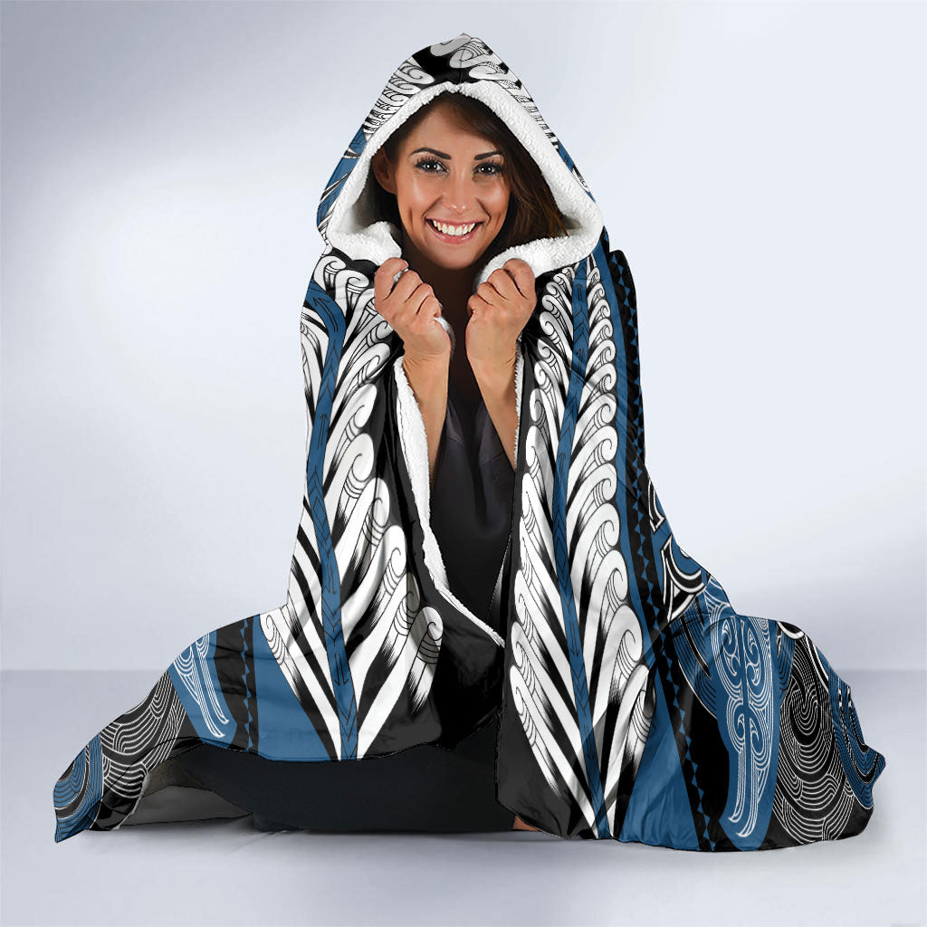 Aotearoa Iwi Ngati Mutunga Hooded Blanket Maori Kowhaiwhai Pattern
