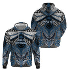 Aotearoa Iwi Ngati Mutunga Personalised Hoodie Maori Kowhaiwhai Pattern