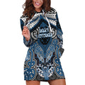 Aotearoa Iwi Ngati Mutunga Personalised Hoodie Dress Maori Kowhaiwhai Pattern