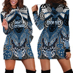 Aotearoa Iwi Ngati Mutunga Personalised Hoodie Dress Maori Kowhaiwhai Pattern