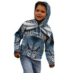 Aotearoa Iwi Ngati Mutunga Personalised Kid Hoodie Maori Kowhaiwhai Pattern