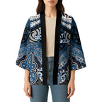 Aotearoa Iwi Ngati Mutunga Personalised Kimono Maori Kowhaiwhai Pattern