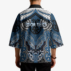Aotearoa Iwi Ngati Mutunga Personalised Kimono Maori Kowhaiwhai Pattern