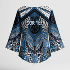 Aotearoa Iwi Ngati Mutunga Personalised Kimono Sleeve Blouse Maori Kowhaiwhai Pattern