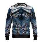 Aotearoa Iwi Ngati Mutunga Personalised Ugly Christmas Sweater Maori Kowhaiwhai Pattern