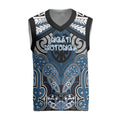Aotearoa Iwi Ngati Mutunga Personalised Christmas Knitted V-Neck Vest Maori Kowhaiwhai Pattern