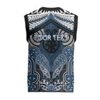 Aotearoa Iwi Ngati Mutunga Personalised Christmas Knitted V-Neck Vest Maori Kowhaiwhai Pattern