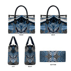 Aotearoa Iwi Ngati Mutunga Leather Bag Maori Kowhaiwhai Pattern