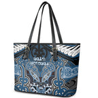 Aotearoa Iwi Ngati Mutunga Leather Tote Bag Maori Kowhaiwhai Pattern