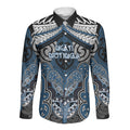 Aotearoa Iwi Ngati Mutunga Personalised Long Sleeve Button Shirt Maori Kowhaiwhai Pattern