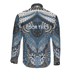 Aotearoa Iwi Ngati Mutunga Personalised Long Sleeve Button Shirt Maori Kowhaiwhai Pattern