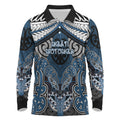 Aotearoa Iwi Ngati Mutunga Personalised Long Sleeve Polo Shirt Maori Kowhaiwhai Pattern