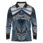 Aotearoa Iwi Ngati Mutunga Personalised Long Sleeve Polo Shirt Maori Kowhaiwhai Pattern