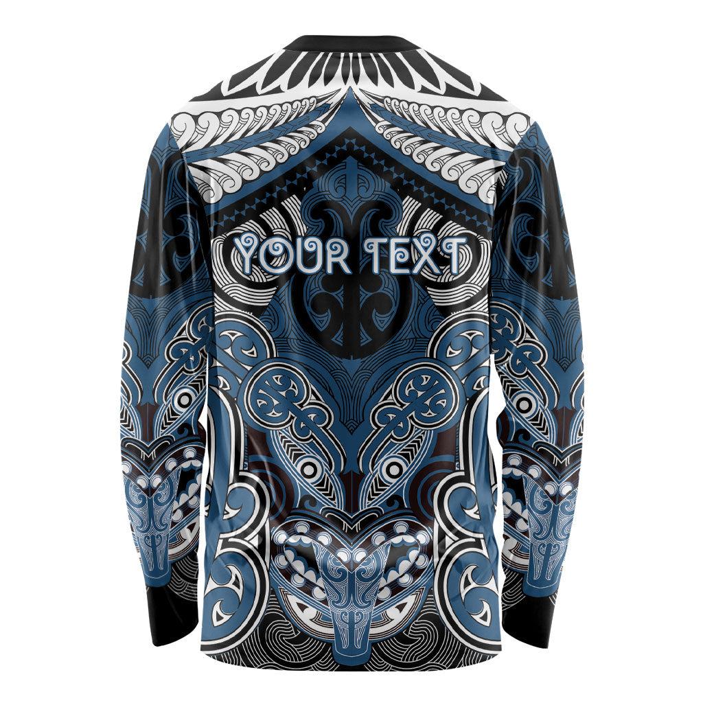 Aotearoa Iwi Ngati Mutunga Personalised Long Sleeve Shirt Maori Kowhaiwhai Pattern
