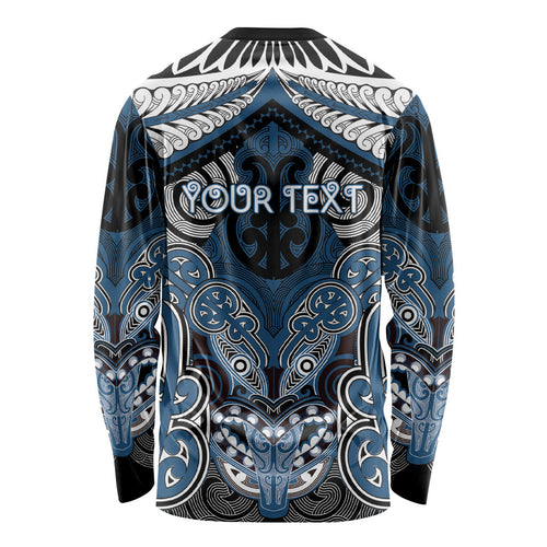 Aotearoa Iwi Ngati Mutunga Personalised Long Sleeve Shirt Maori Kowhaiwhai Pattern