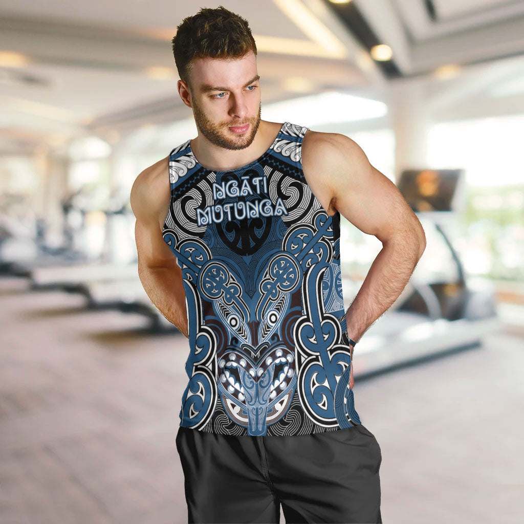 Aotearoa Iwi Ngati Mutunga Personalised Men Tank Top Maori Kowhaiwhai Pattern