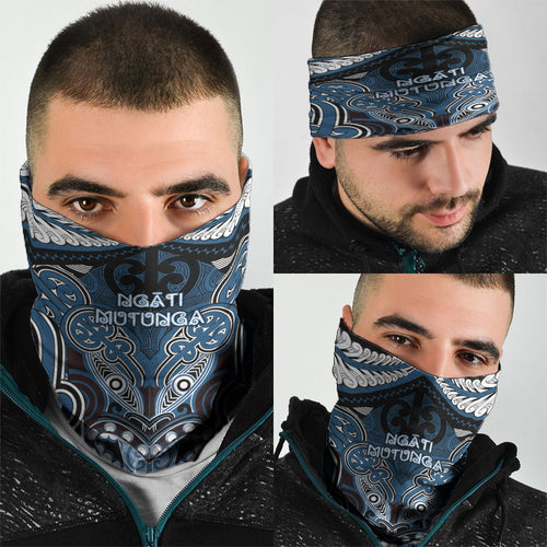Aotearoa Iwi Ngati Mutunga Neck Gaiter Maori Kowhaiwhai Pattern
