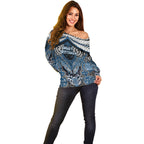 Aotearoa Iwi Ngati Mutunga Personalised Off Shoulder Sweater Maori Kowhaiwhai Pattern