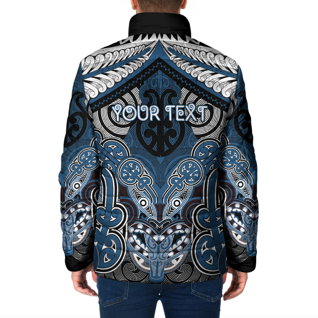 Aotearoa Iwi Ngati Mutunga Personalised Padded Jacket Maori Kowhaiwhai Pattern