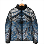 Aotearoa Iwi Ngati Mutunga Personalised Padded Jacket Maori Kowhaiwhai Pattern