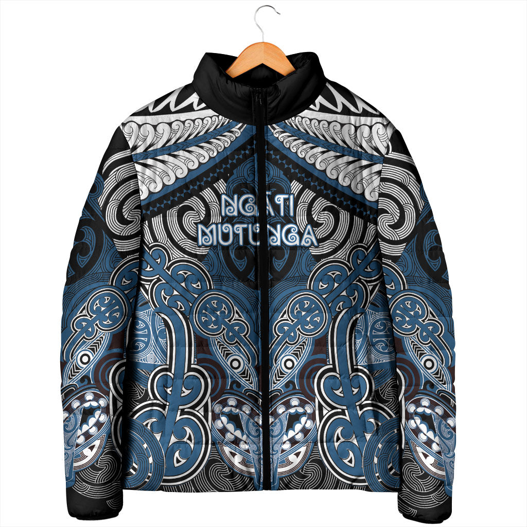 Aotearoa Iwi Ngati Mutunga Personalised Padded Jacket Maori Kowhaiwhai Pattern