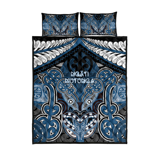 Aotearoa Iwi Ngati Mutunga Quilt Bed Set Maori Kowhaiwhai Pattern