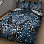 Aotearoa Iwi Ngati Mutunga Quilt Bed Set Maori Kowhaiwhai Pattern