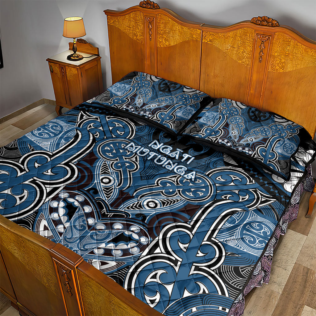 Aotearoa Iwi Ngati Mutunga Quilt Bed Set Maori Kowhaiwhai Pattern