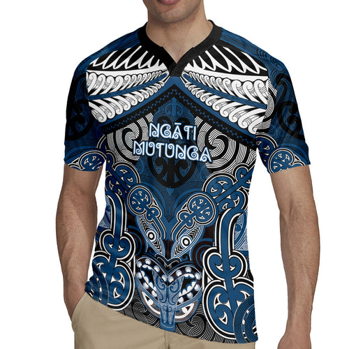 Aotearoa Iwi Ngati Mutunga Personalised Rugby Jersey Maori Kowhaiwhai Pattern