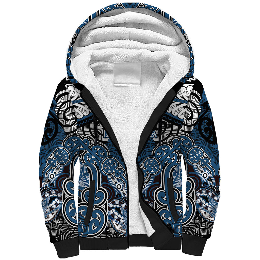 Aotearoa Iwi Ngati Mutunga Personalised Sherpa Hoodie Maori Kowhaiwhai Pattern