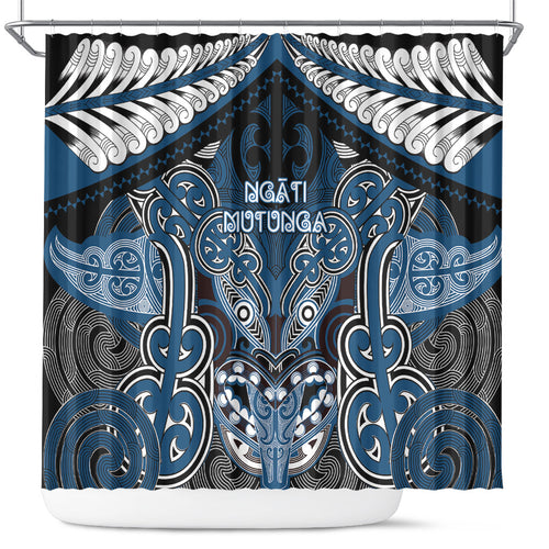 Aotearoa Iwi Ngati Mutunga Shower Curtain Maori Kowhaiwhai Pattern