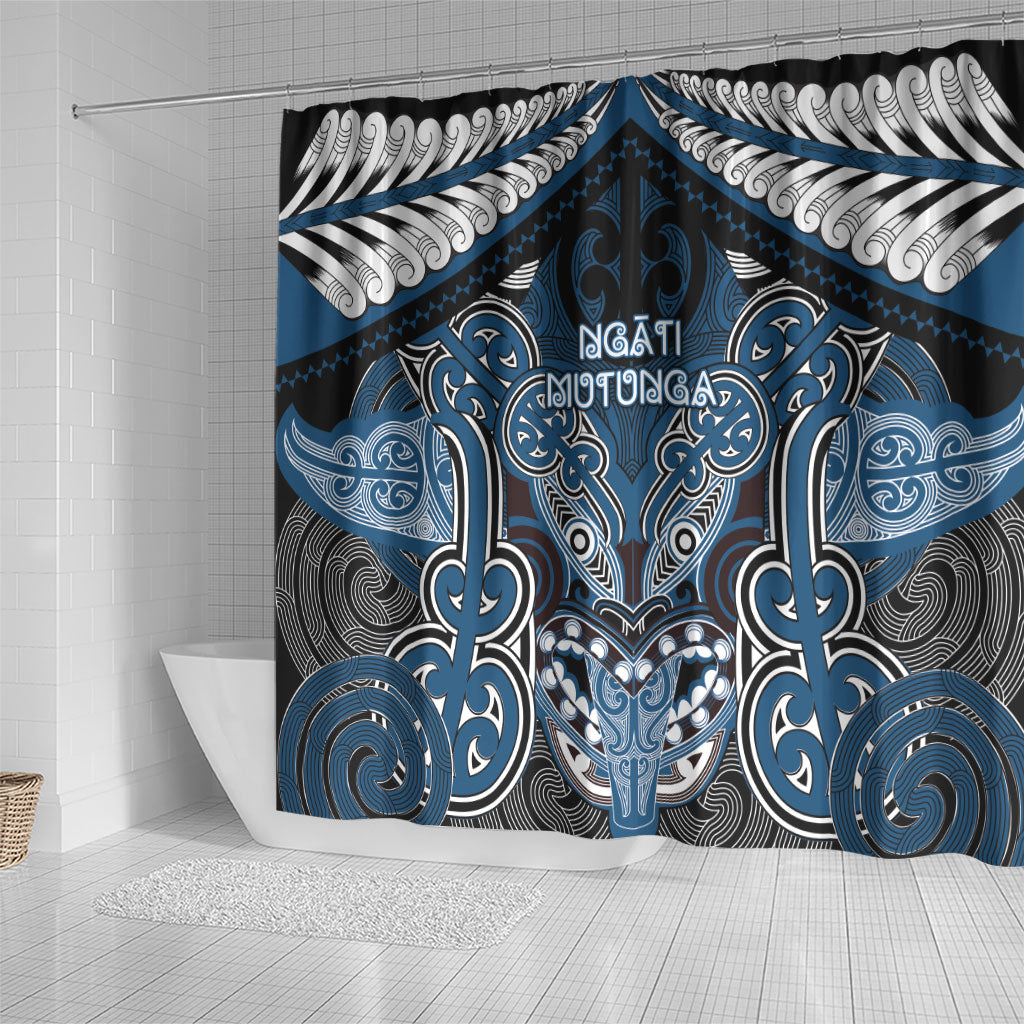 Aotearoa Iwi Ngati Mutunga Shower Curtain Maori Kowhaiwhai Pattern