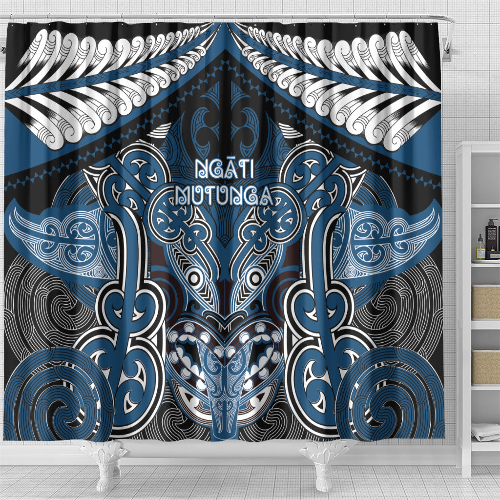 Aotearoa Iwi Ngati Mutunga Shower Curtain Maori Kowhaiwhai Pattern