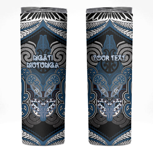 Aotearoa Iwi Ngati Mutunga Personalised Skinny Tumbler Maori Kowhaiwhai Pattern