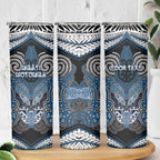 Aotearoa Iwi Ngati Mutunga Personalised Skinny Tumbler Maori Kowhaiwhai Pattern