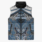 Aotearoa Iwi Ngati Mutunga Personalised Sleeveless Puffer Jacket Maori Kowhaiwhai Pattern