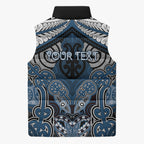 Aotearoa Iwi Ngati Mutunga Personalised Sleeveless Puffer Jacket Maori Kowhaiwhai Pattern