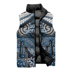 Aotearoa Iwi Ngati Mutunga Personalised Sleeveless Puffer Jacket Maori Kowhaiwhai Pattern