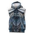 Aotearoa Iwi Ngati Mutunga Personalised Sleeveless Zip Hoodie Maori Kowhaiwhai Pattern