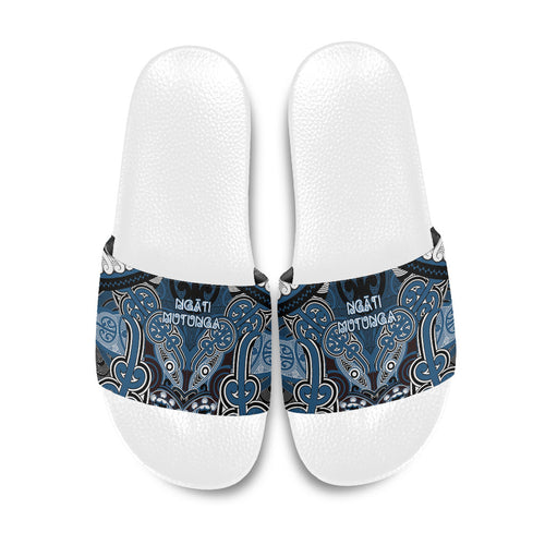 Aotearoa Iwi Ngati Mutunga Slide Sandals Maori Kowhaiwhai Pattern