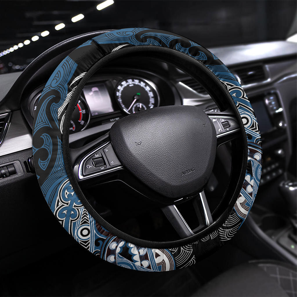 Aotearoa Iwi Ngati Mutunga Steering Wheel Cover Maori Kowhaiwhai Pattern