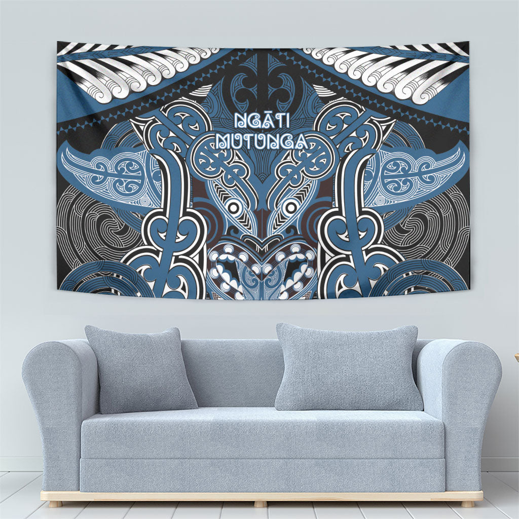 Aotearoa Iwi Ngati Mutunga Tapestry Maori Kowhaiwhai Pattern