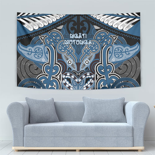 Aotearoa Iwi Ngati Mutunga Tapestry Maori Kowhaiwhai Pattern